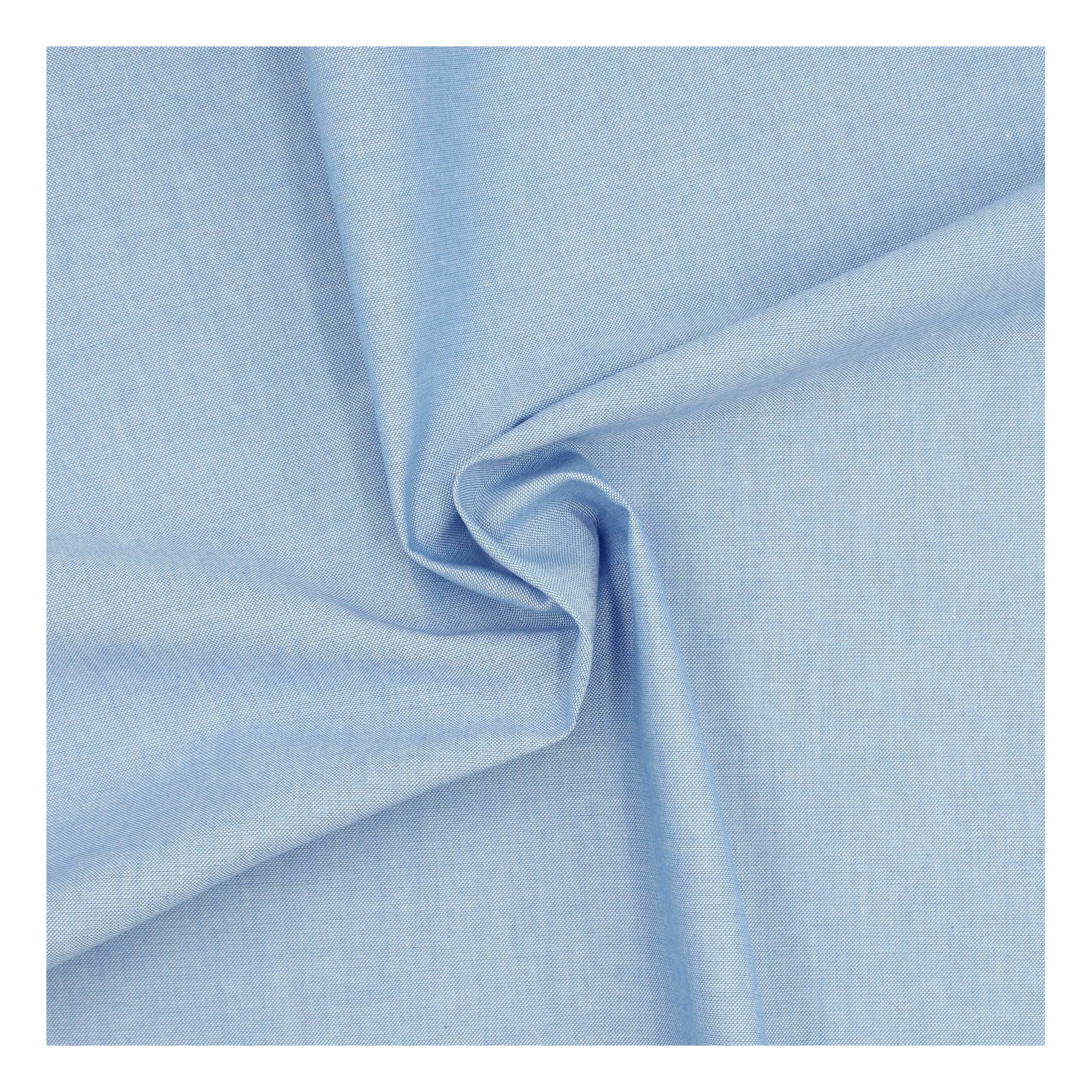 Denim Blue Cotton Oxford Chambray Fabric by the Metre