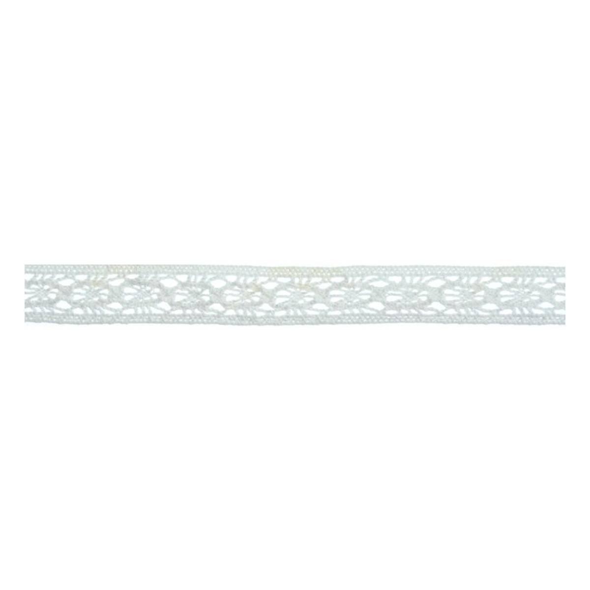 White Crochet Lace Cotton Ribbon 12mm x 5m