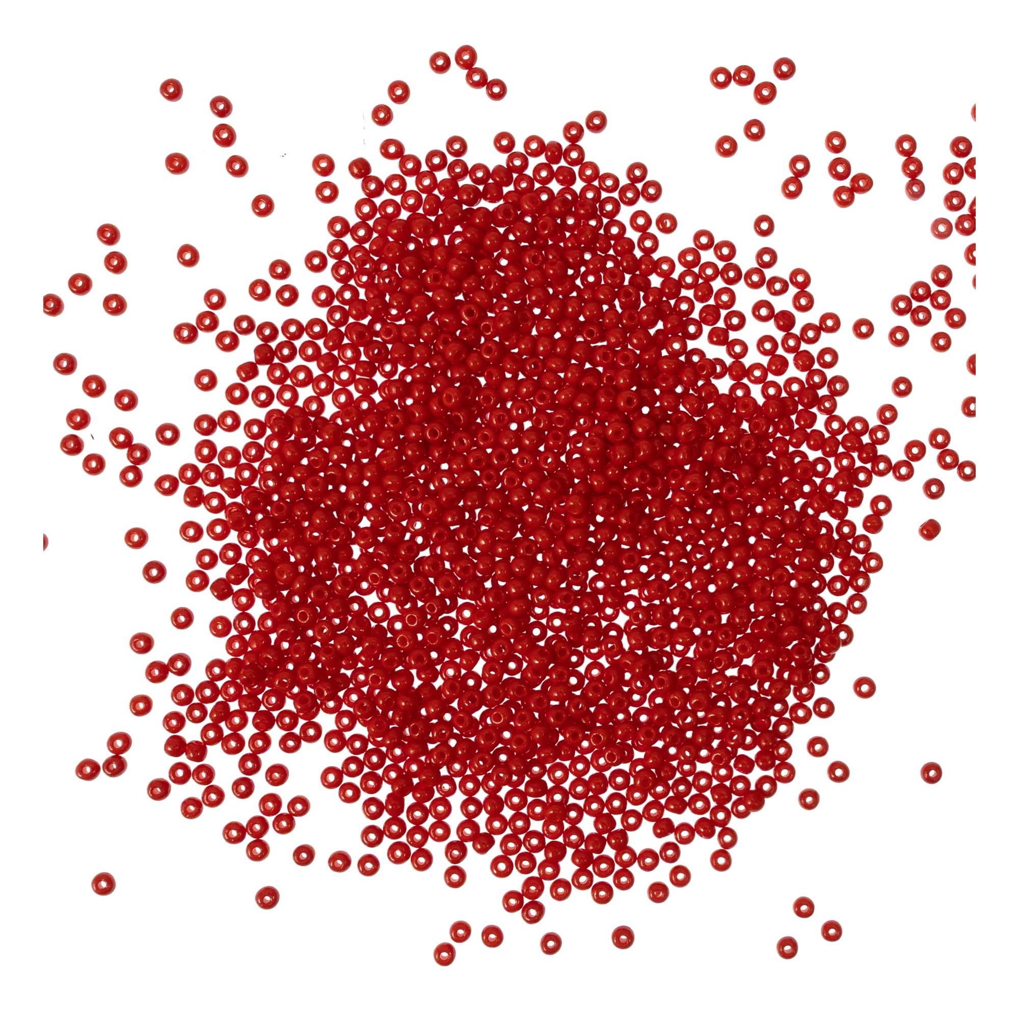 Red Opaque Seed Beads 3mm 50g