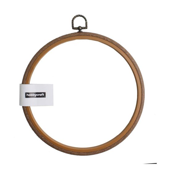 Flexible Woodgrain Effect Embroidery Hoop 8 Inches