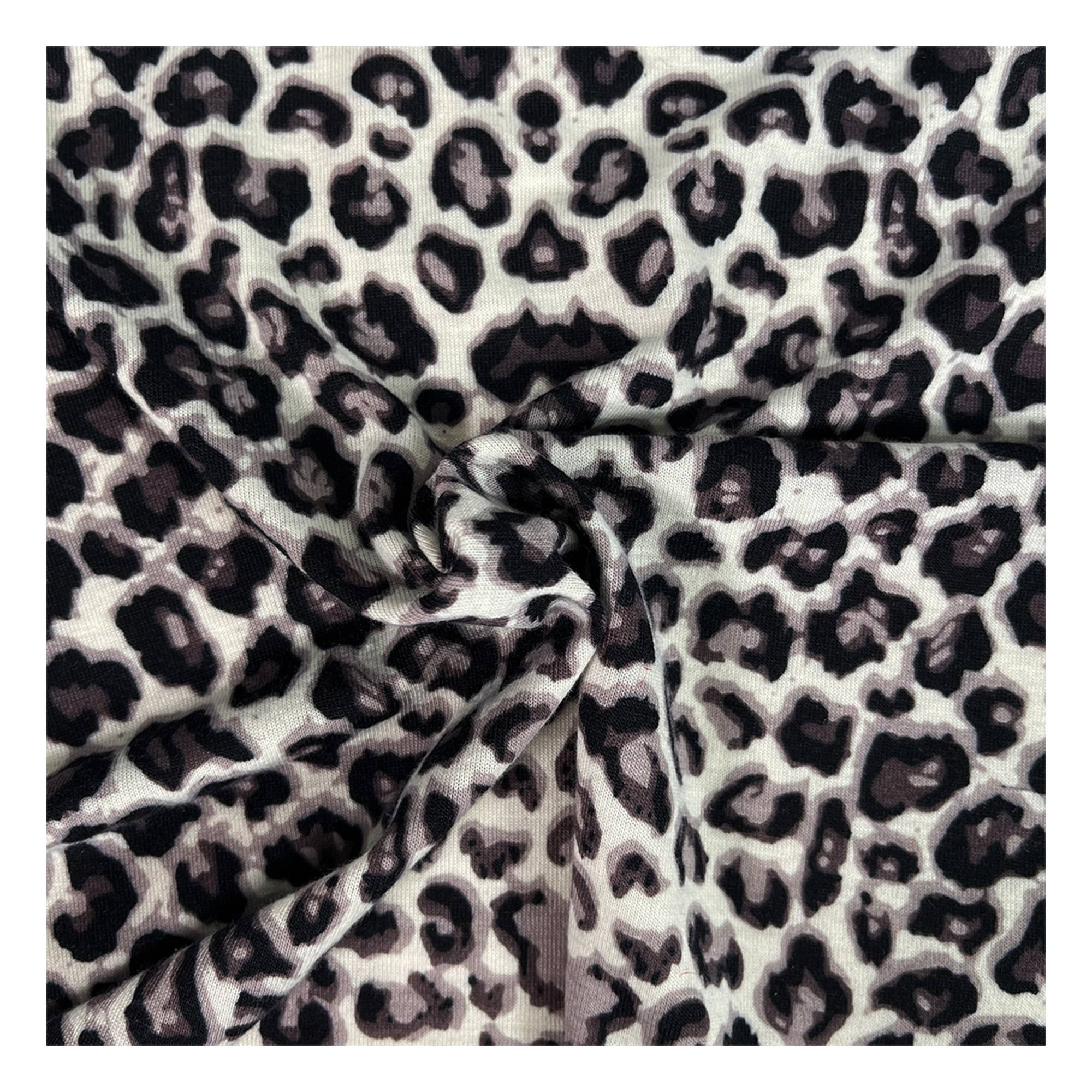 Grey Animal Print Fabric by the Metre