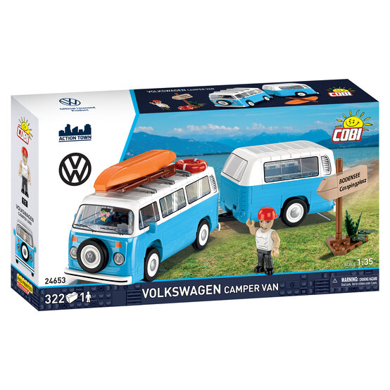 COBI Blue Volkswagen T2 Camper Van Set 1:35