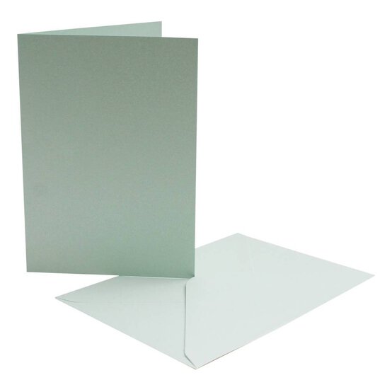 Pearlescent Green CardsA6 4 Pack