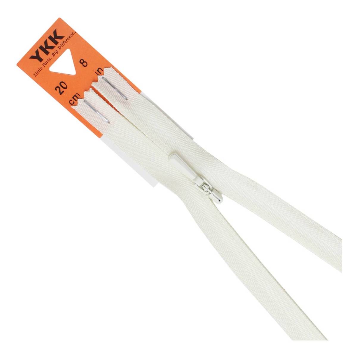 YKK Cream Concealed Zip 20cm