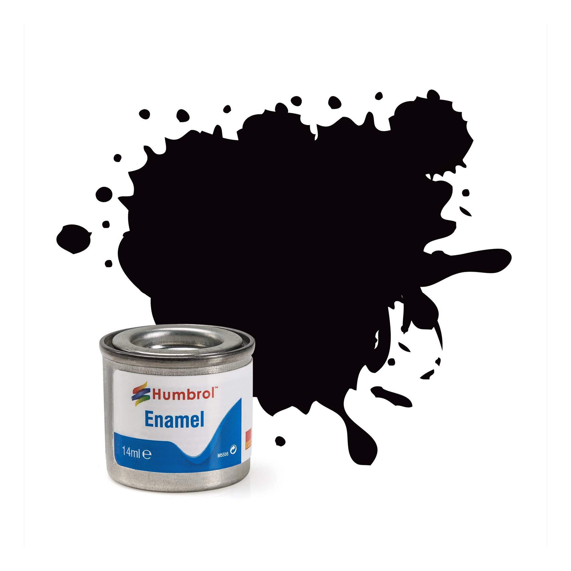 Humbrol 85 Coal Black Enamel Satin Paint 14ml