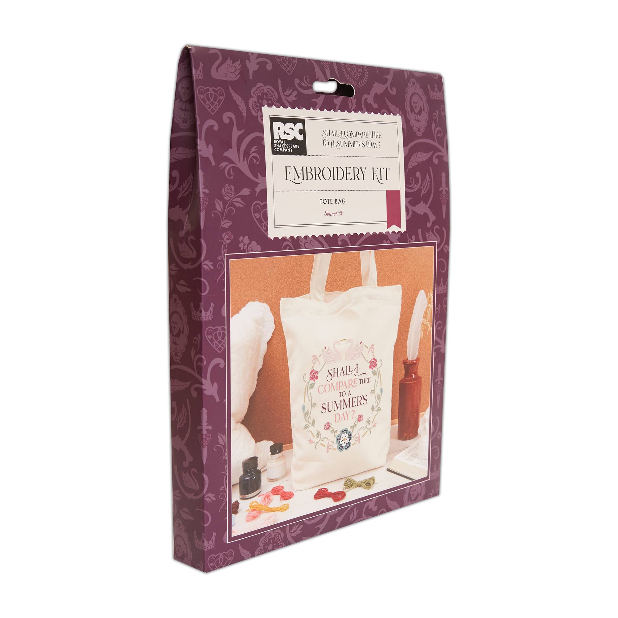 RSC Summer’s Day Sonnet 18 Embroidery Tote Bag Kit