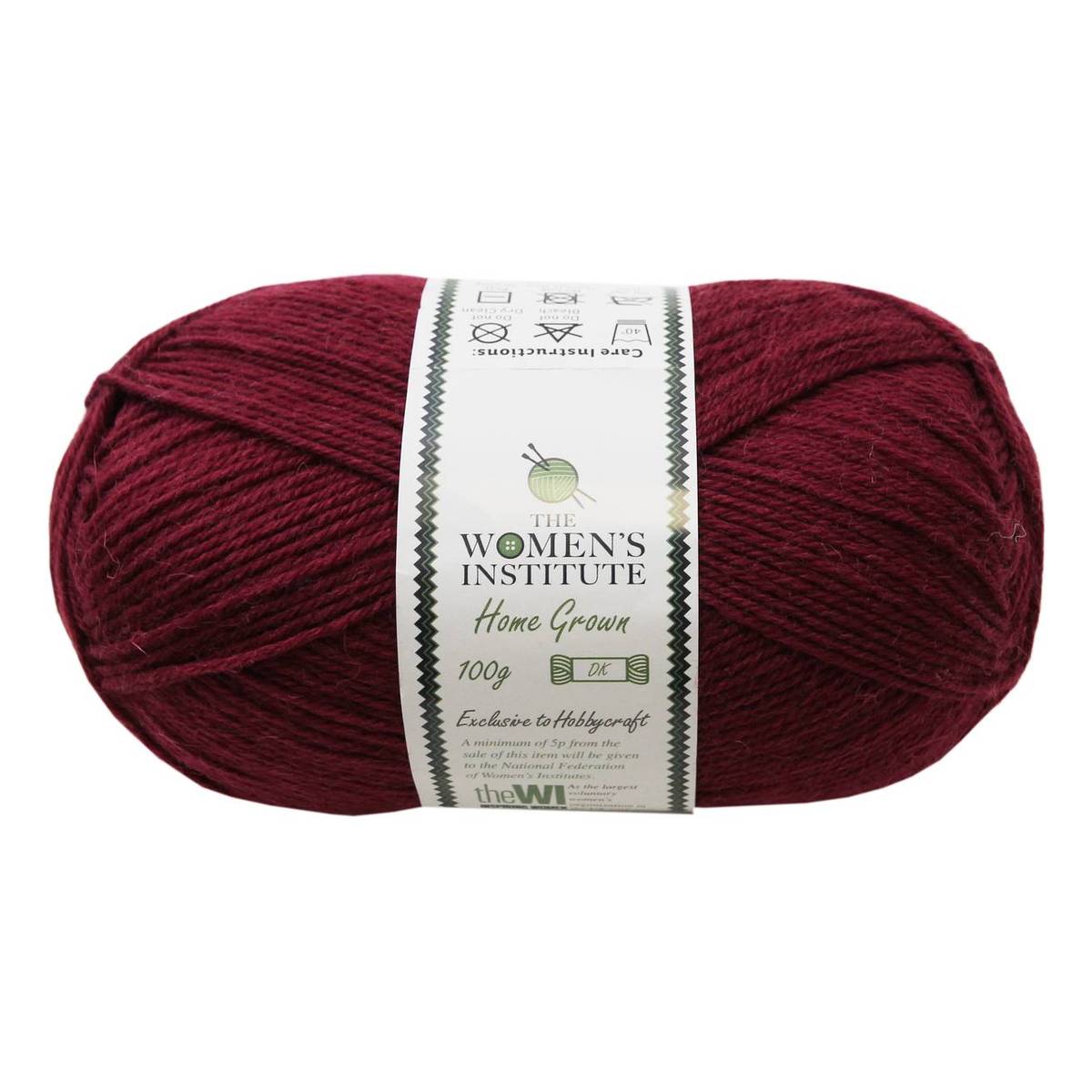 Women's Institute Plum Home Grown DK Yarn 100g