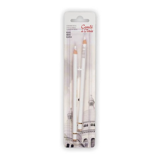 Conte a Paris White Pastel Pencils 2 Pack