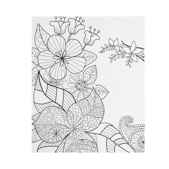 Wildflowers Colour-in Canvas
