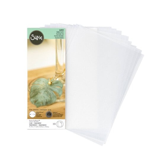 Sizzix Surfacez Frosted Shrink Plastic 10 Sheets