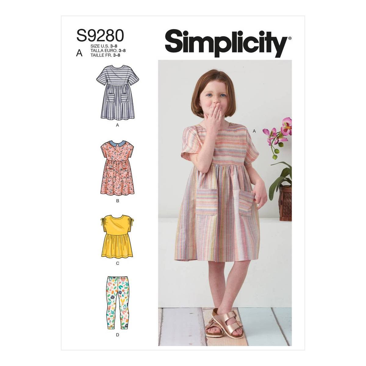 Simplicity Kids’ Separates Sewing Pattern S9280 (3-8)
