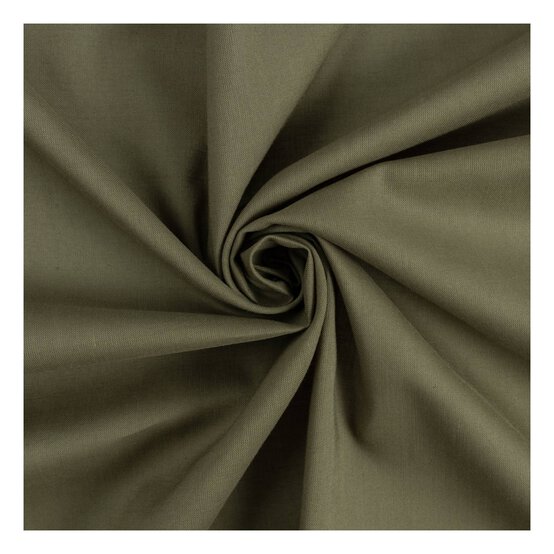 Olive Lawn Cotton Fabric by the Metre