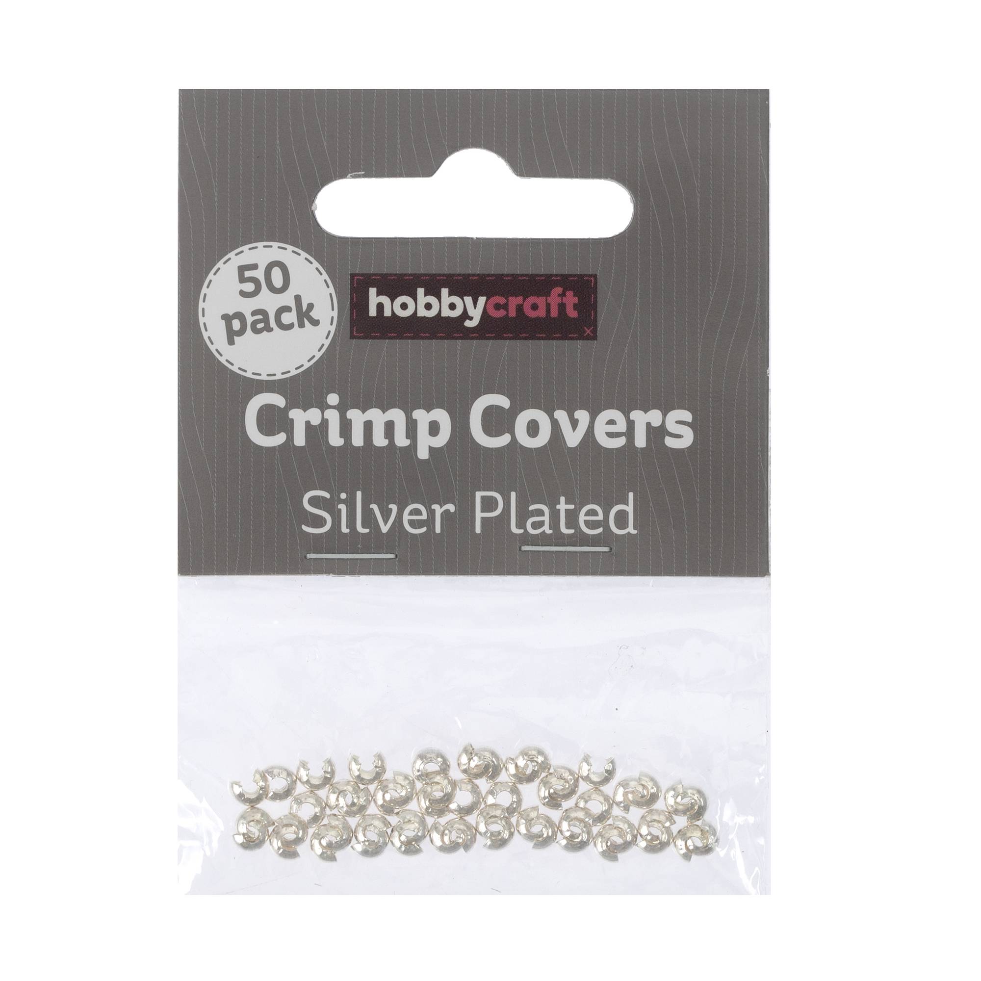Silver Plated Crimp Covers 50 Pack