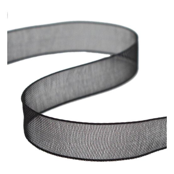 Black Organdie Ribbon 9mm x 8m