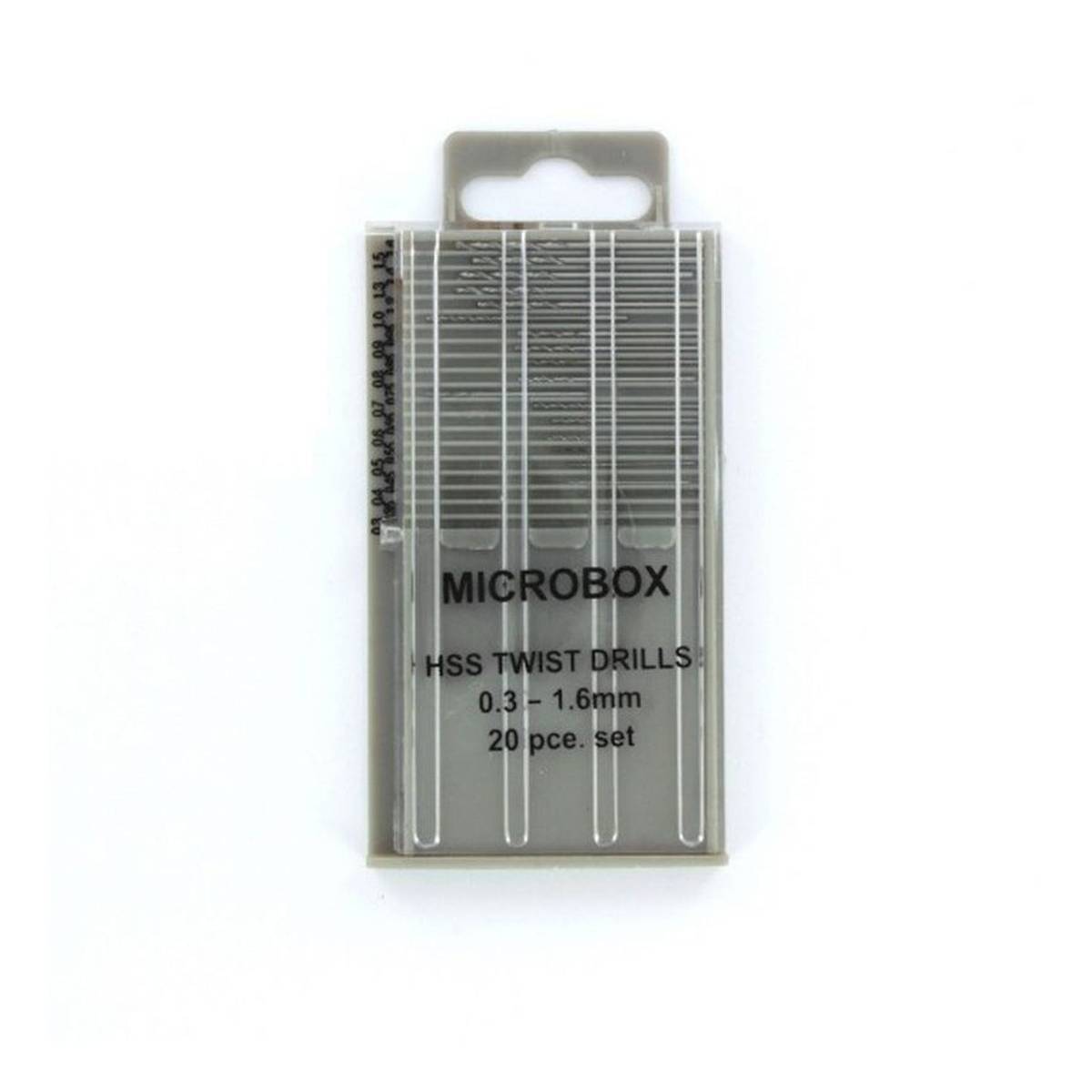 Modelcraft Microbox HSS Twist Drill Set 20 Pack