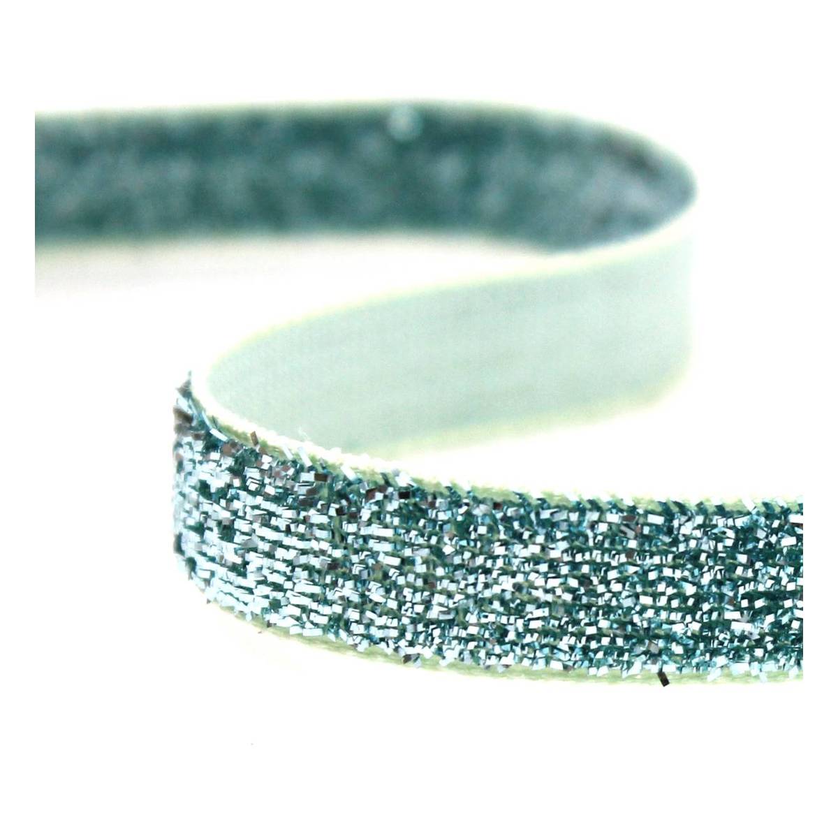 Metallic Aquamarine Woven Sparkle Ribbon 10mm x 2.5m