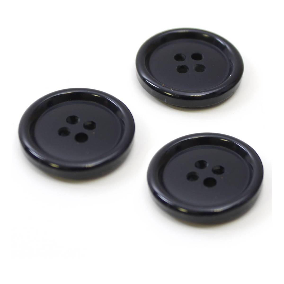 Hemline Royal Blue Basic Holes Button 3 Pack