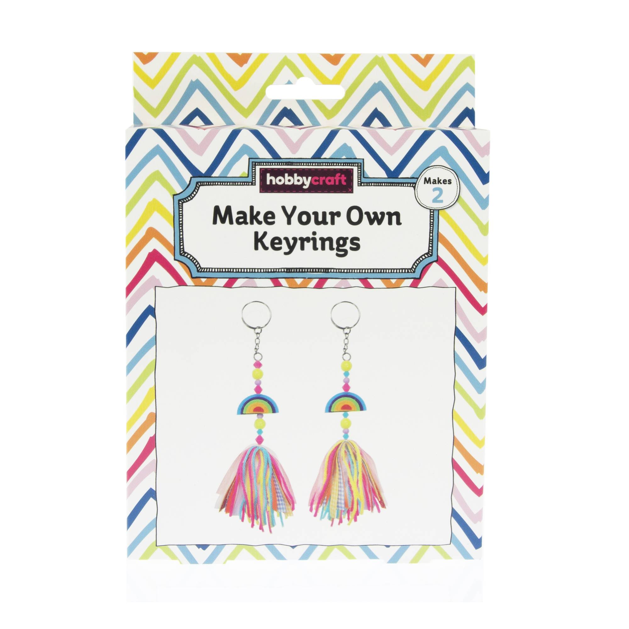 Make Your Own Rainbow Felt Keyrings 2 Pack