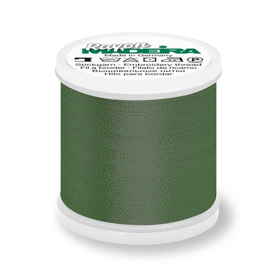 Madeira Dark Army Green Rayon 40 Thread 200m (1357)