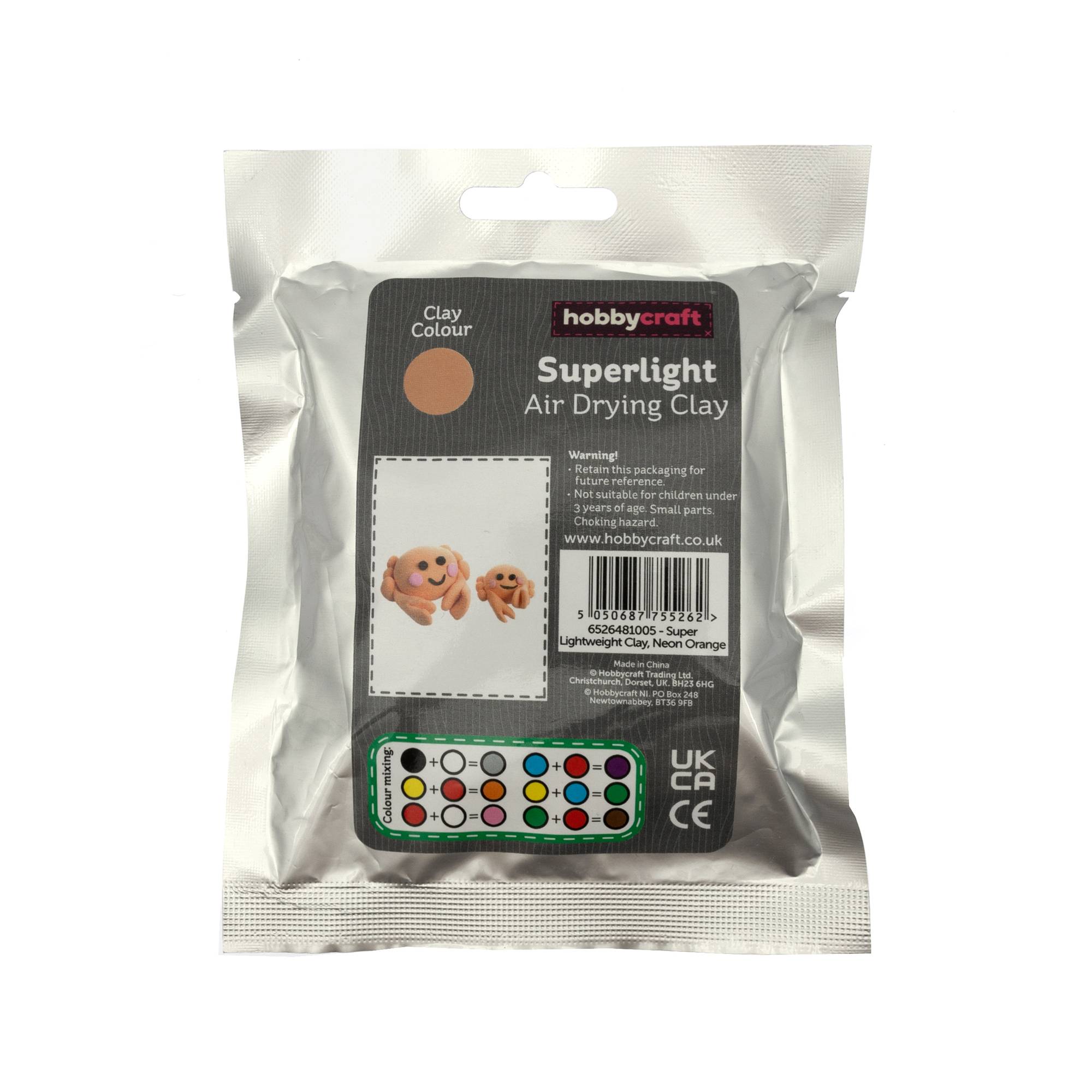 Neon Orange Superlight Air Drying Clay 30g