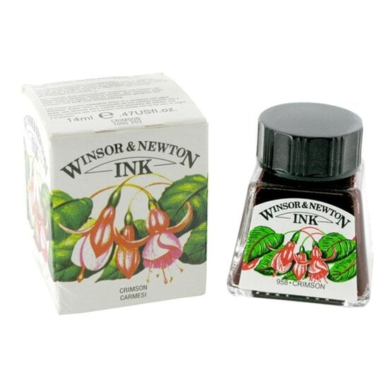 Winsor & Newton Crimson Drawing Ink 14ml