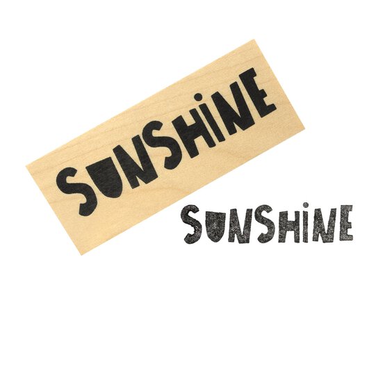 Sunshine Wooden Stamp 2.5cm x 6.3cm