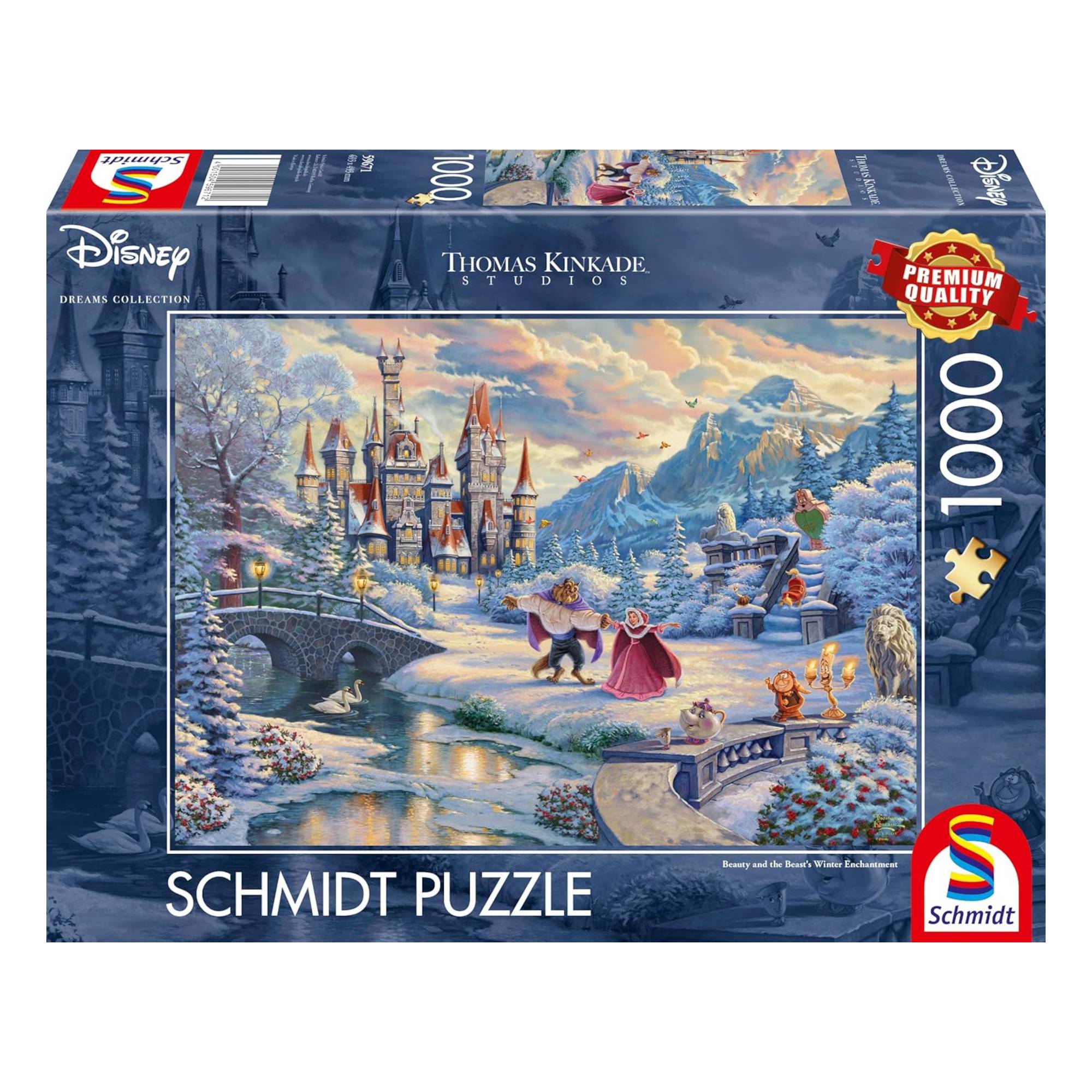 Schmidt Thomas Kinkade Disney Beauty & The Beast Jigsaw Puzzle 1000 Pieces