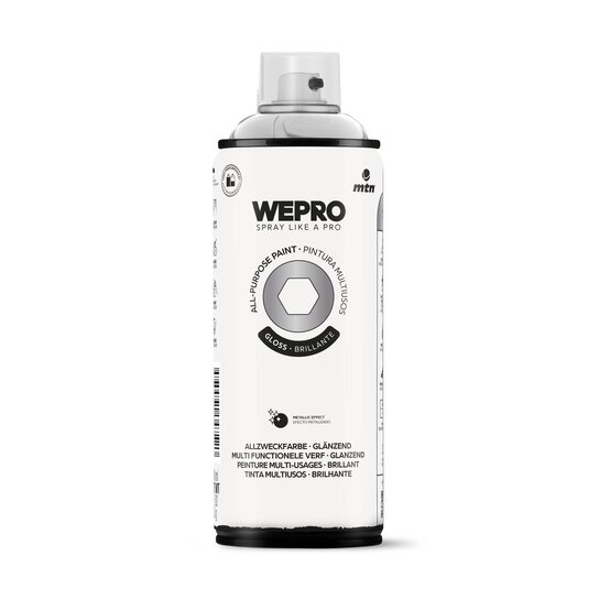 MTN WEPRO Silver Gloss All-Purpose Paint 400ml