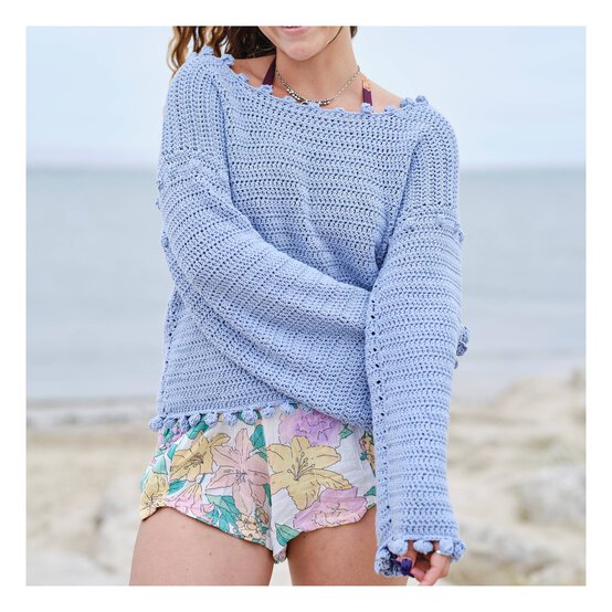 Knitcraft Bobble Trim Crochet Jumper Digital Pattern 0182