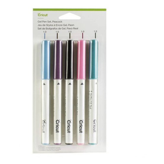 Cricut Peacock Gel Pen Set 5 Pack