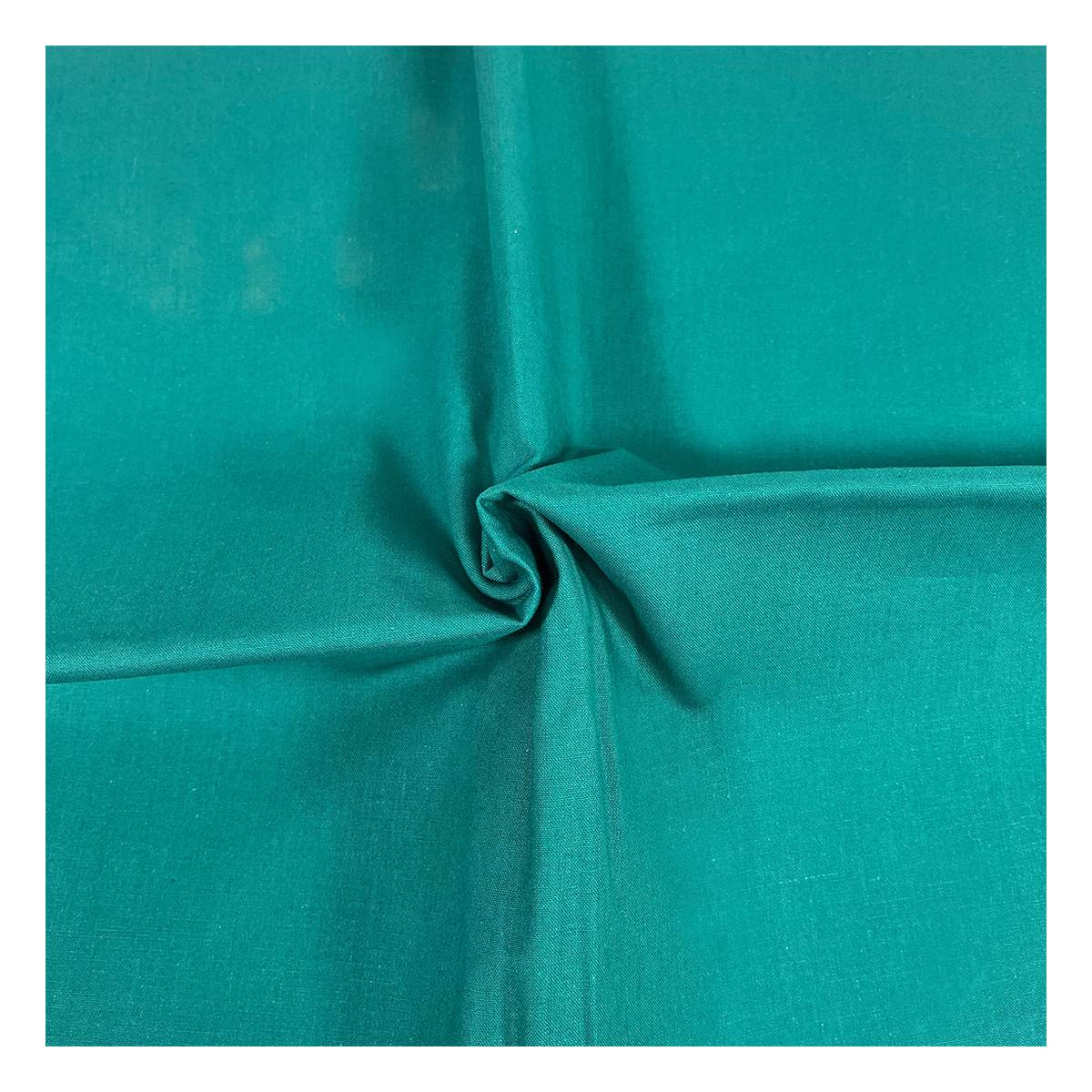 Dark Cyan Organic Premium Cotton Fabric by the Metre