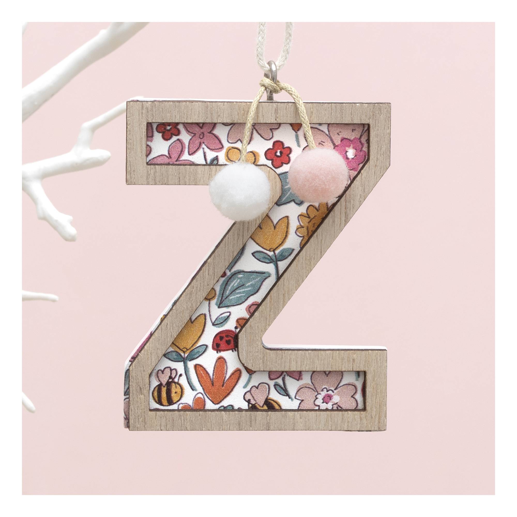 Hanging Wooden Letter Z 7.5cm