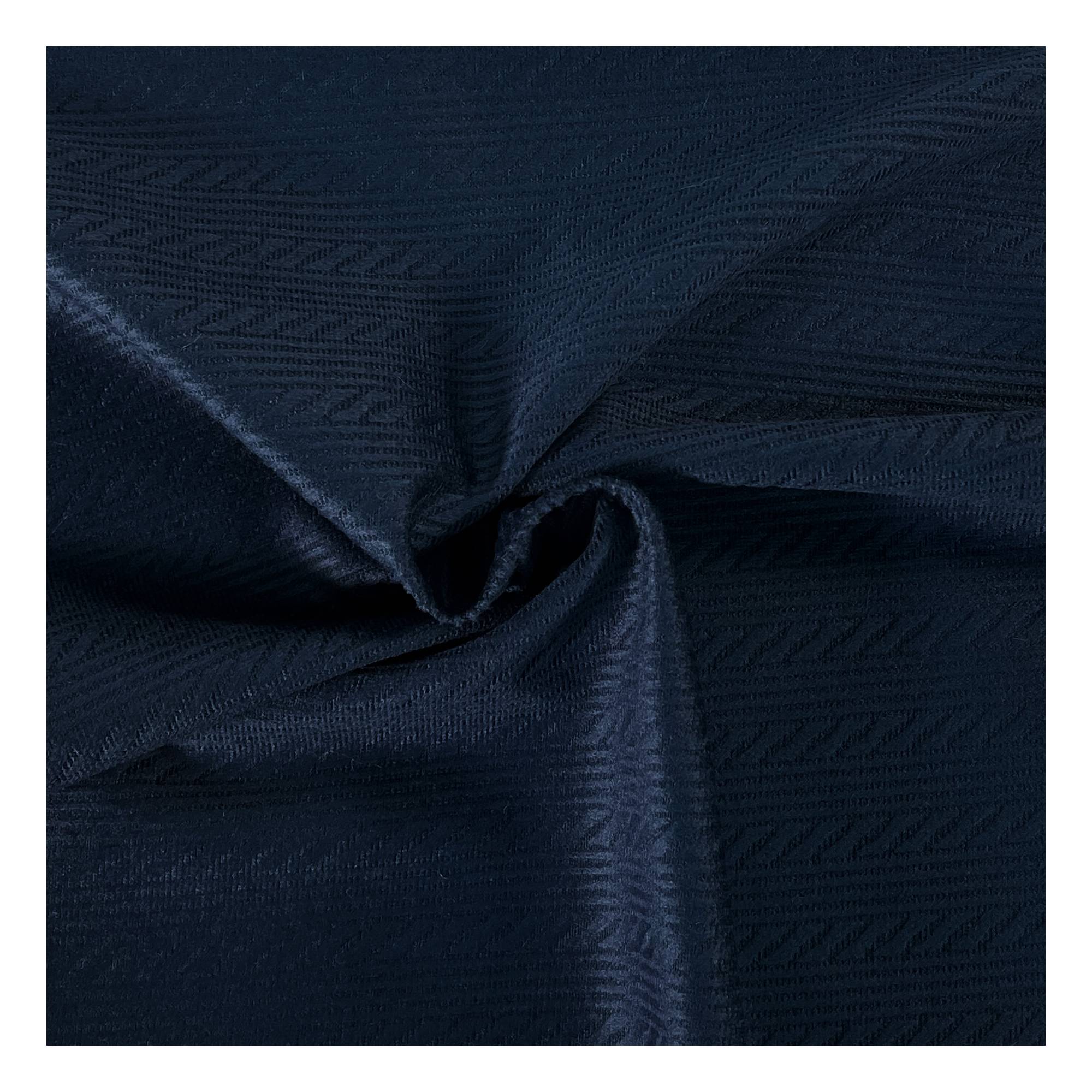 Navy Polyester Rib Fabric by the Metre
