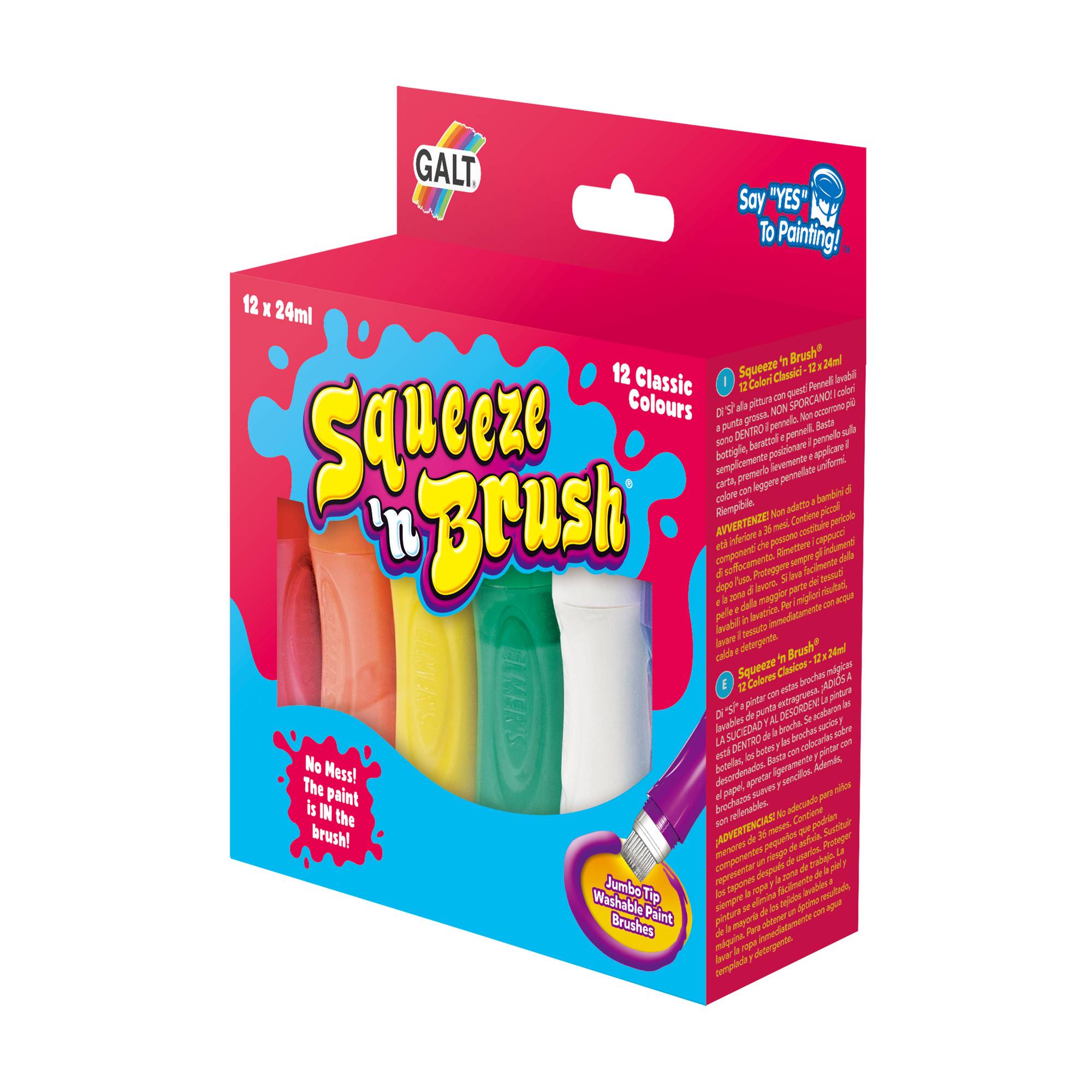 Galt Classic Squeeze ‘n�?Brush Colours 24ml 12 Pack