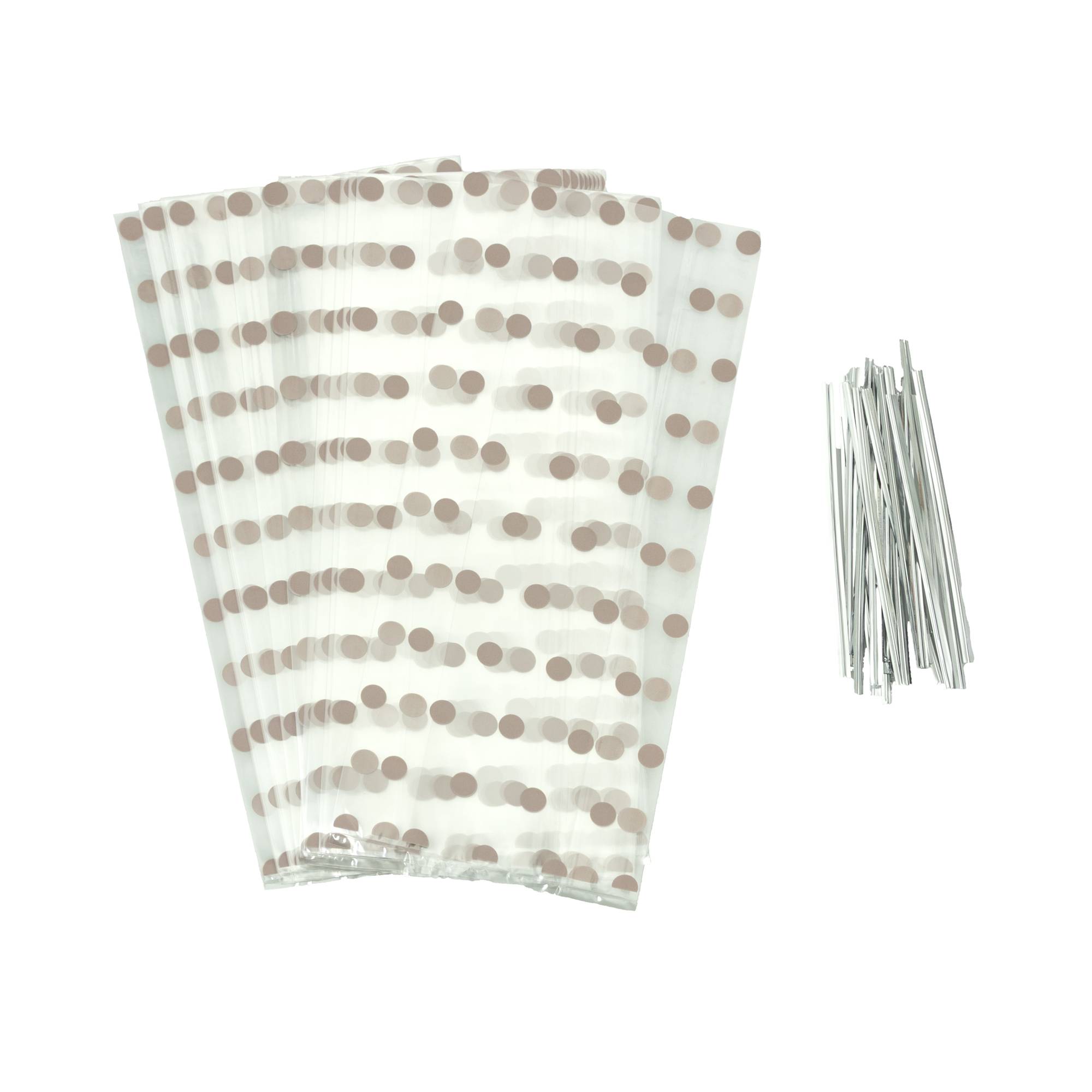 Whisk Rose Gold Spot Treat Bags with Ties 25 Pack