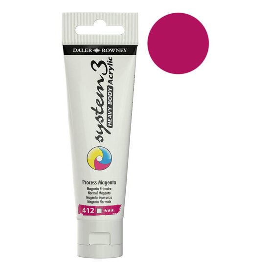 Daler-Rowney System3 Process Magenta Heavy Body Acrylic 59ml