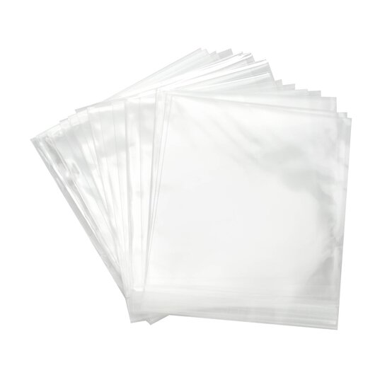 Anita’s Clear Square Plastic Card Bags 6 x 6 Inches 50 Pack