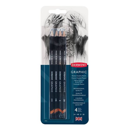 Derwent 4 Graphic Medium Pencils