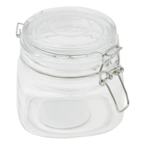 Clear Clip-Top Glass Jar 500ml
