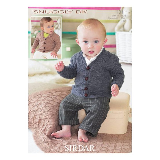 Sirdar Snuggly DK Cardigans and Blanket Digital Pattern 1311