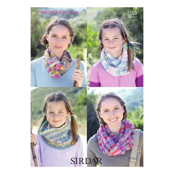 Sirdar Crofter DK Snoods Digital Pattern 7163