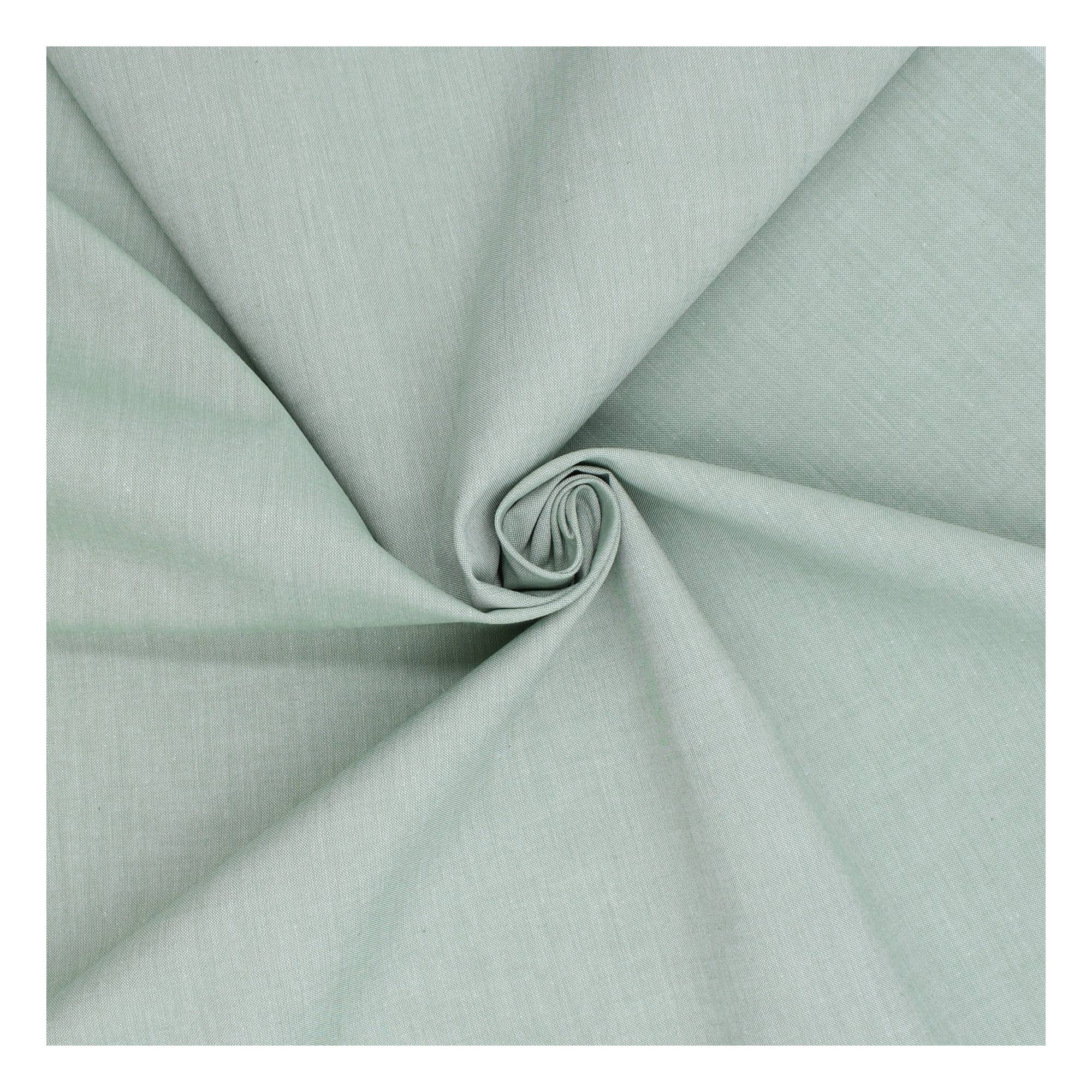 Sage Chambray Cotton Fabric?by the Metre