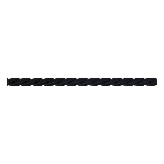 Black 6mm Cord Trim by the Metre