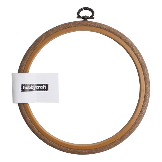Flexible Woodgrain Effect Embroidery Hoop 6 Inches