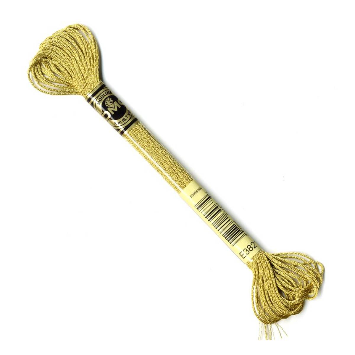 DMC Mouline Light Gold Light Effects Embroidery Thread 8m (E3821)