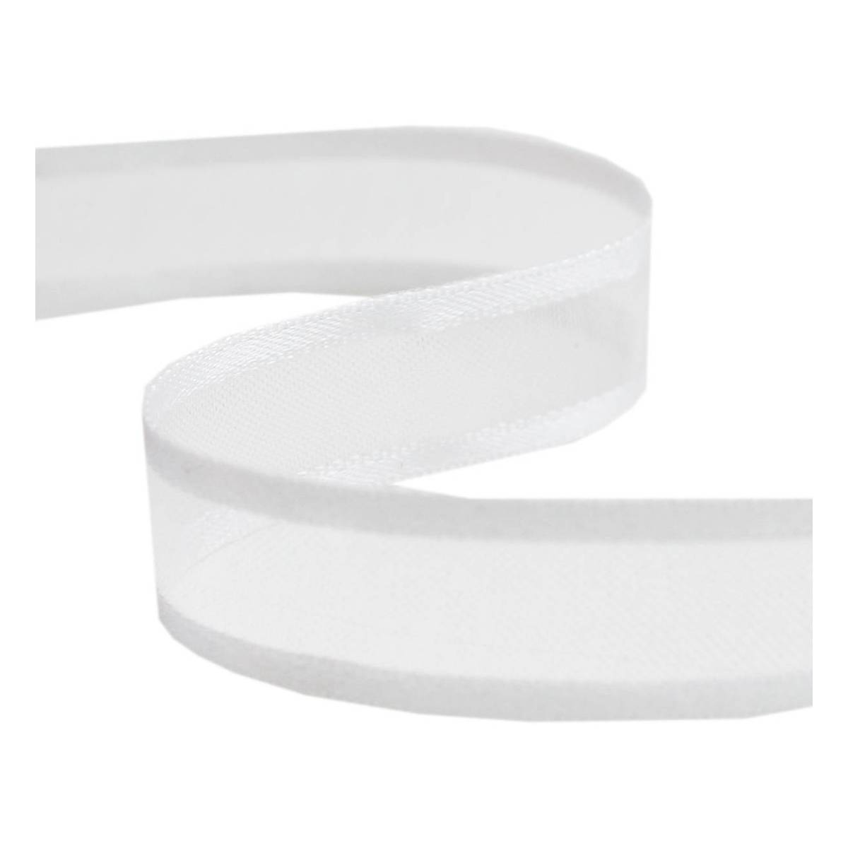 White Organza Satin-Edged Ribbon 12mm x 5m