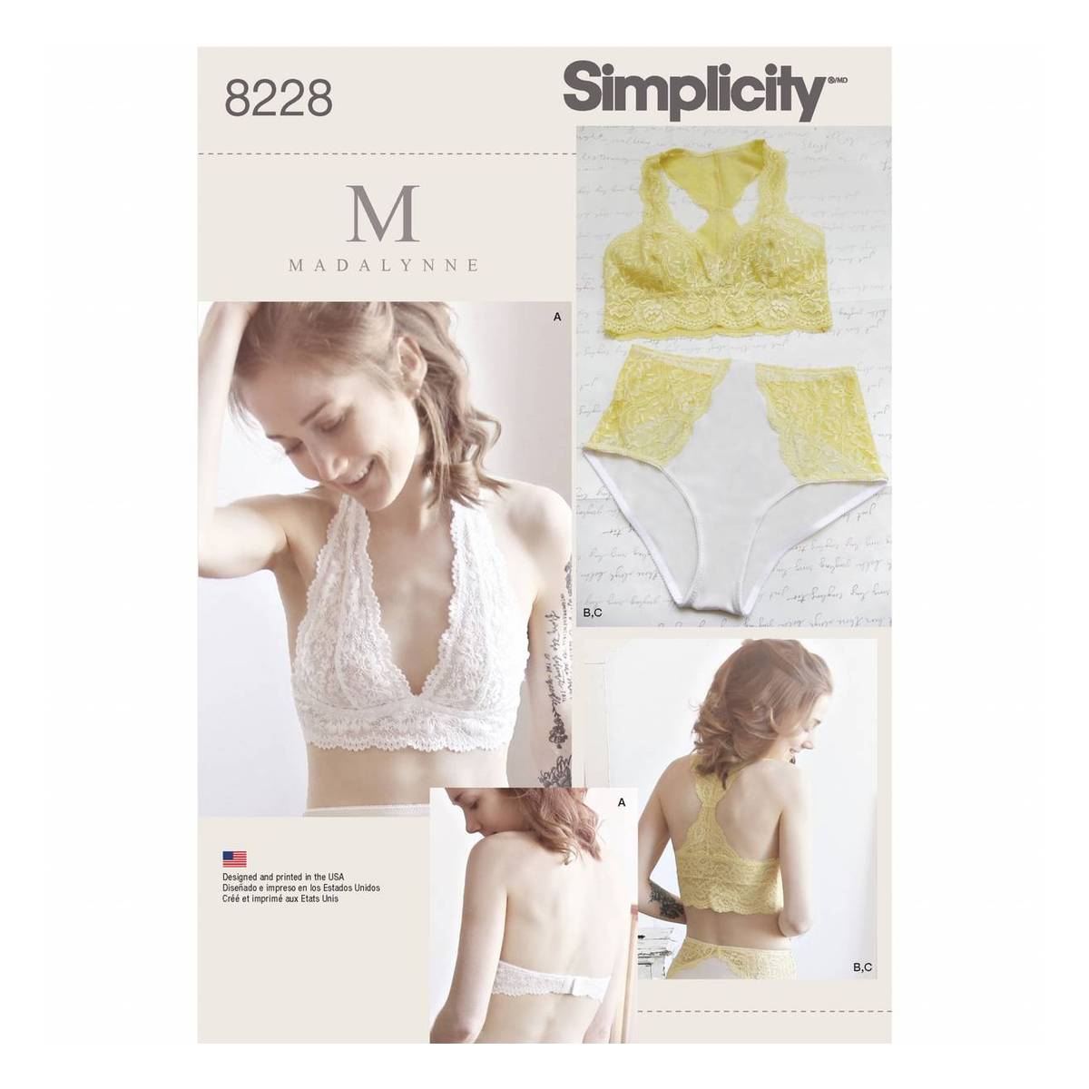 Simplicity Bra and Pants Sewing Pattern 8228