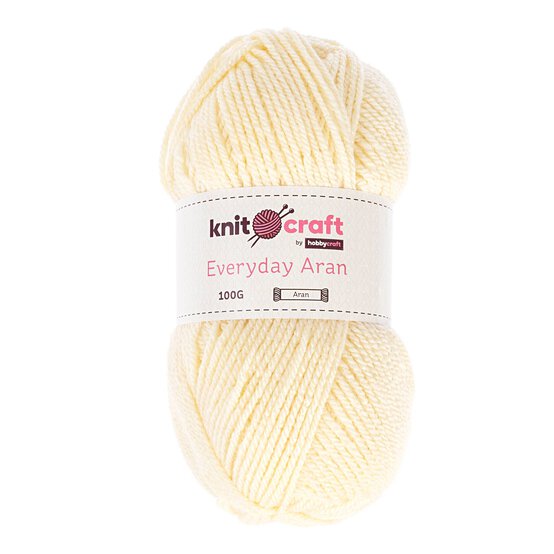 Knitcraft Cream Everyday Aran Yarn 100g