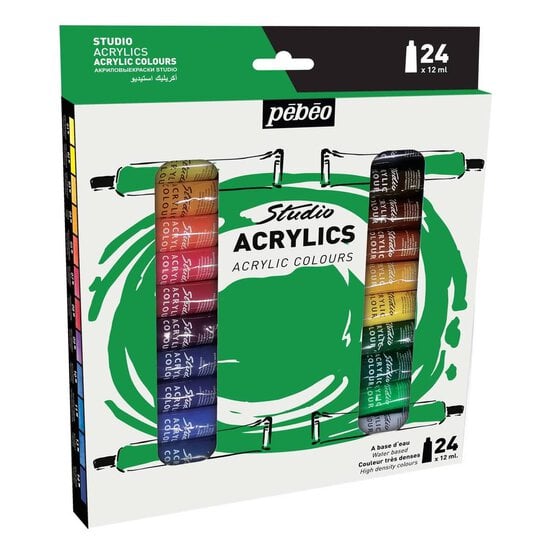 Pebeo Studio Acrylic Paint 12ml 24 Pack