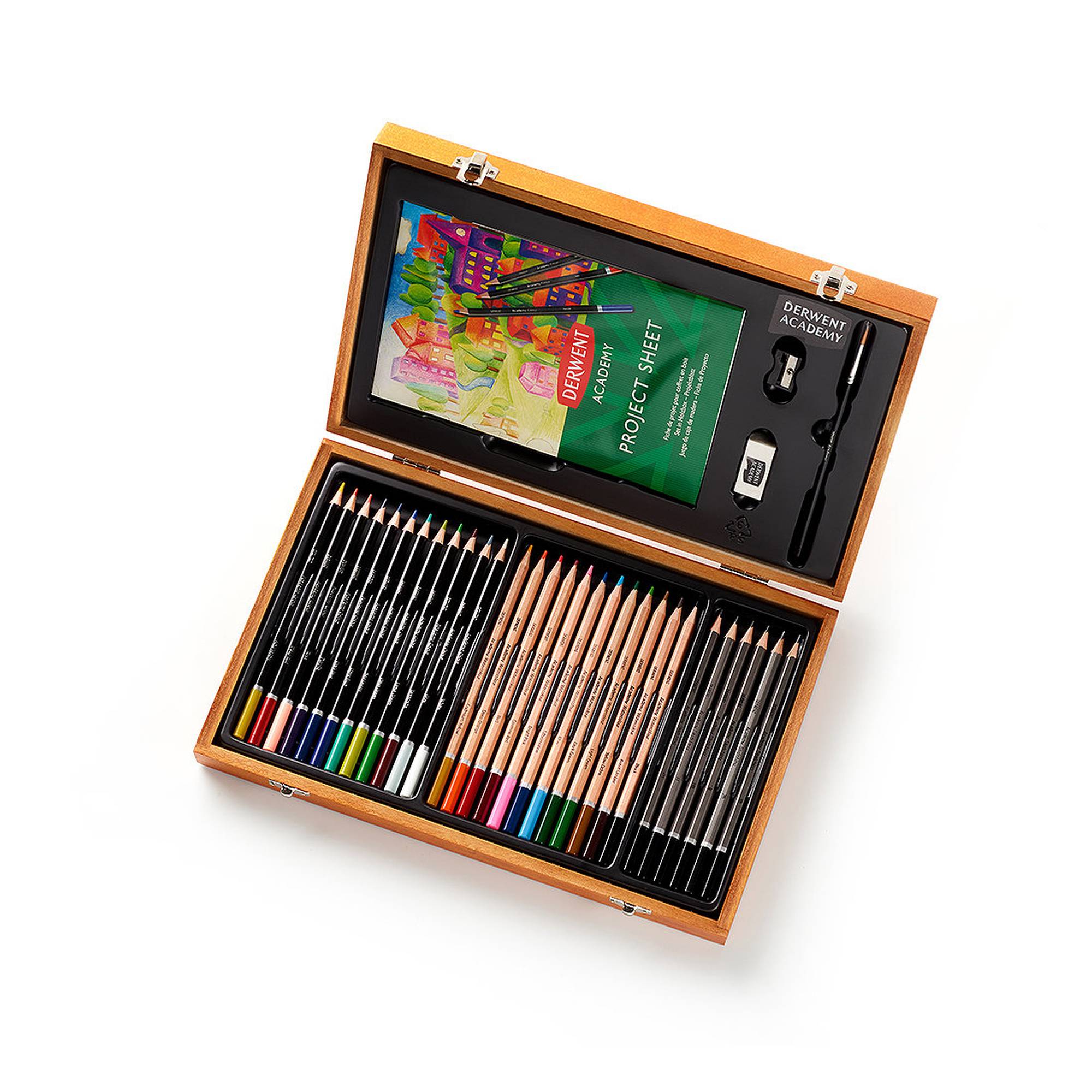 Derwent Academy Art Pencils Wooden Box Set
